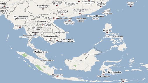Vẽ lược đồ Đông Nam Á và điền tên thủ đô của từng nước trong khu vực này?