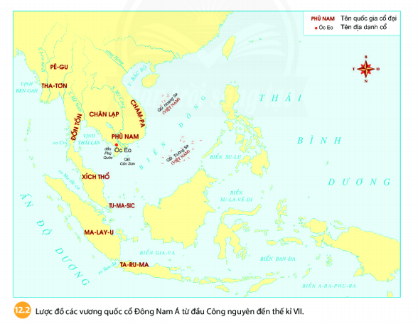 [Chân trời sáng tạo] Giải lịch sử 6 bài 12: Các vương quốc cổ ở Đông Nam Á 