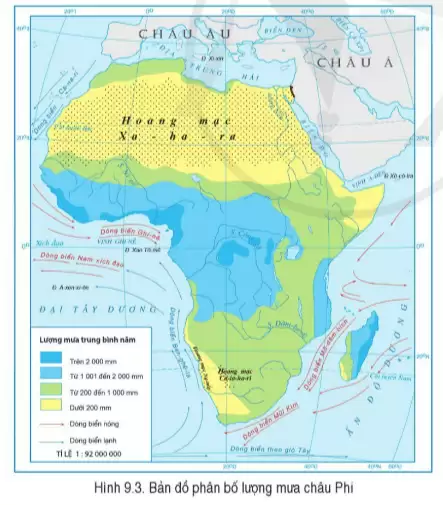 Giải bài 9 Vị trí địa lí, phạm vi và đặc điểm tự nhiên châu Phi
